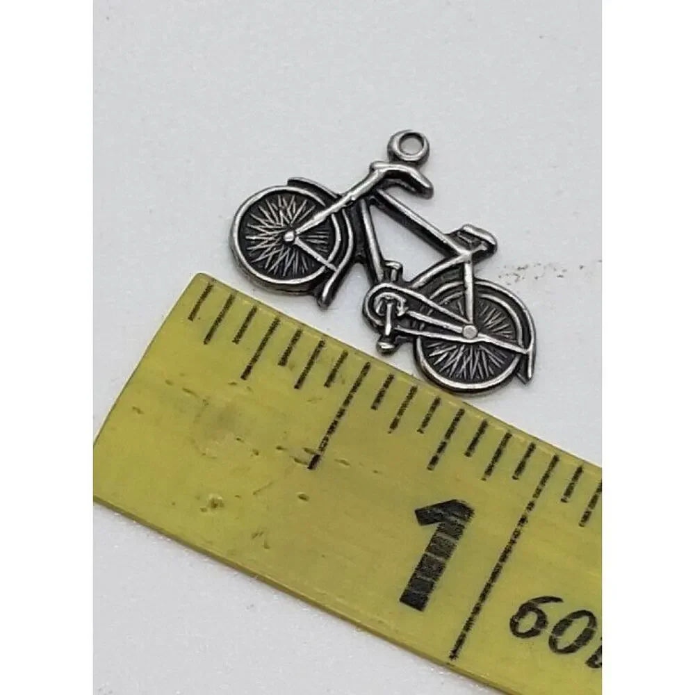 Vintage 925 Silver Charm Bike Bicycle 10 Speed Beach Cruiser KJM Co - Picture 4 of 5